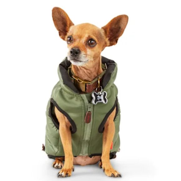 Reddy Olive Pet Puffer Vest, Small - Picture 6 of 8
